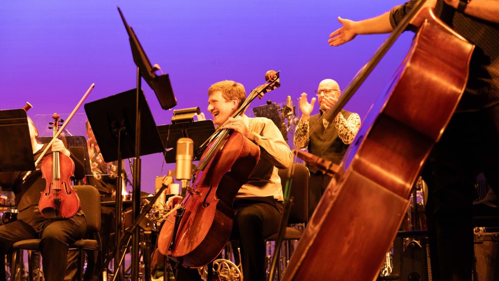 Stefan Freund (center) performing as a member of Alarm Will Sound