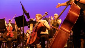 Stefan Freund (center) performing as a member of Alarm Will Sound